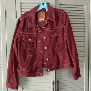 Levi's Cropped Red Denim Janet
